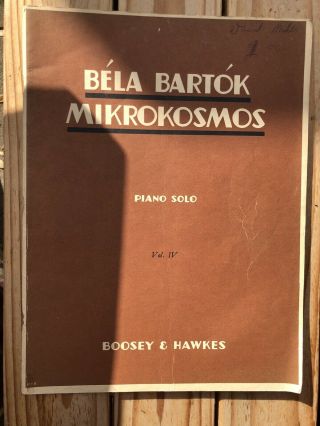 Bela Bartok Mikrokosmos Piano Solo Vol Volume Iv,  Sheet Music