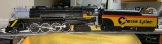 O Scale Lionel Chessie Steam Special 2 - 8 - 4 Berkshire Locomotive & Tender 8003