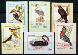 Australia Birds Stamps 2020 Mnh Bird Emblems Eagles Swans Kingfishers 6v S/a Set