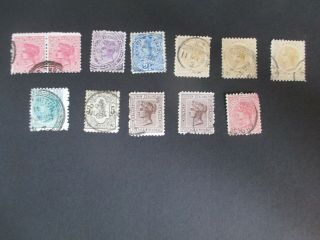 Zealand - 1882 - 1900 Selection Of 12,  Perf 11x11,  To 1/= Sg237 - 45 Good