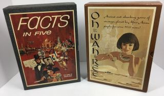 Two Vintage Bookshelf Board Games - Oh - Wah - Ree & Facts In Five