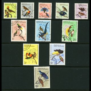 Papua & Guinea 1964 Birds.  Sg 61 - 71.  Fine.  (wh086)