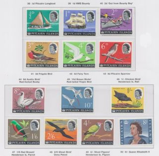 (k562 - 3) 1964 Pitcairn Island Set Of 13stamps 3rd Definitive 1/2d To 8/ - Muh (c)