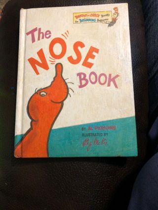 Vintage 1970 Bright & Early Book For Beginning Beginners: The Nose Book