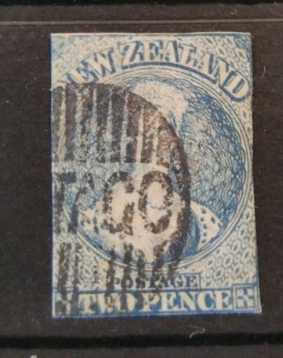 Zealand 1862 - 4 Chalon 2d Blue Imperf $10 Start