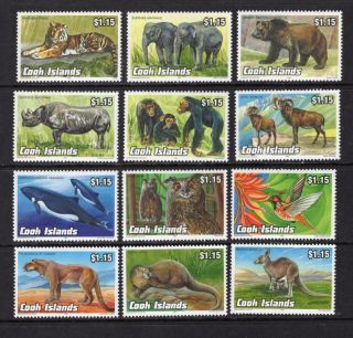Cook Islands 1992 Complete Animal Set - Og Mnh - Sc 1095 - 1106