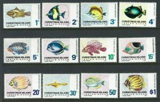 Christmas Island 1968,  Fish - Definitive Set Of 12 Sg22/31 Mnh