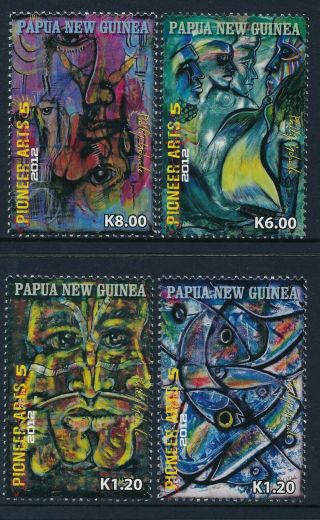 2012 Papua Guinea Pioneer Arts Part V Set Of 4 Fine Mnh