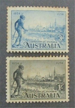 Nystamps British Australia Stamp 143,  144 Og Nh $120 D25y090