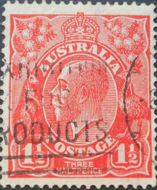 Australia 1924 Gv 1½d (thin Paper) Sg 77a