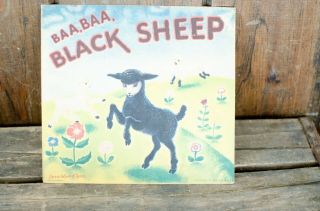 Vintage Geraldine Clyne Pop - Up Book " Baa Baa Black Sheep " Nursery Rhyme