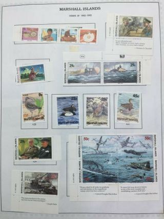 Tcstamps 12x Pages Old Marshall Islands Postage Stamps 241