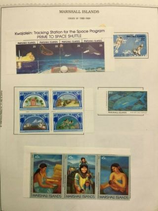 Tcstamps 8x Pages Old Marshall Islands Postage Stamps,  20x,  Stamp Sheets 239
