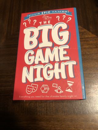 The Way Of Play Four Epic Games Big Game Night Who Am I,  Charades,  Drawing Board