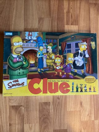 The Simpsons Clue Board Game 2nd Edition 2002 - Complete.