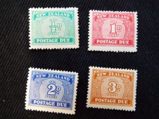 Zealand: 1939 - 49 Wmk 43 Postage Due Set Sg D 41 To 44
