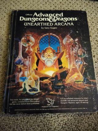 Tsr Dungeons & Dragons Unearthed Arcana 1st Edition