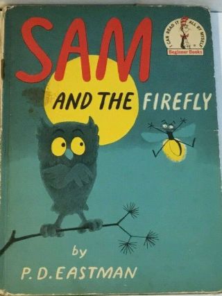Vintage Dr Suess Beginner Book Sam And The Firefly 1958 P.  D.  Eastman Hard Cover