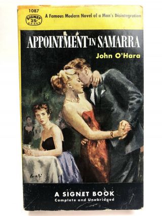 Appointment In Sammarra John O’hara Signet 1087 Fiction