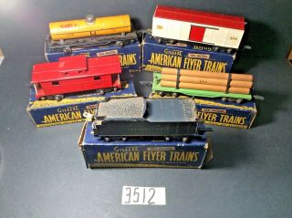 Set Of 5 American Flyer Cars 484 480 478 558 All In Boxes