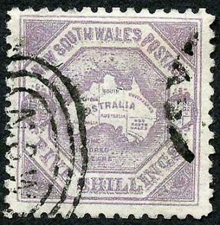 Nsw Sg263 1890 5/ - Lilac Perf 10 Cat 32 Pounds