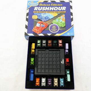 Rush Hour Deluxe Edition The Ultimate Traffic Jam Board Game Thinkfun Complete