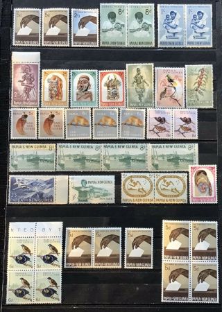 Papua Guinea Png 106 Mnh Stamps 71 Pre Decimal & 35 Decimal