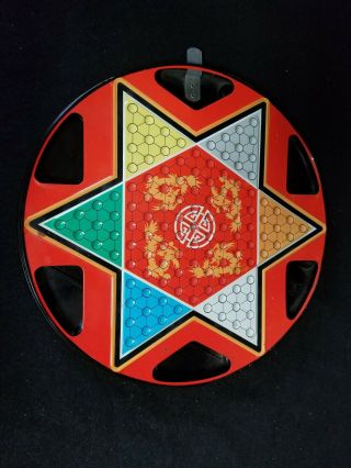 Ohio Art Vintage Tin Chinese Checkers Game With Marbles