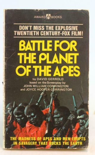 David Gerrold 1973 Battle For The Planet Of The Apes 20th Century Fox Paperback