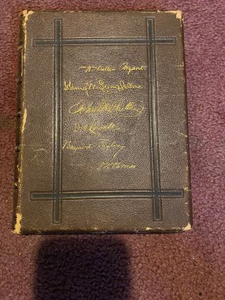Golden Songs Of Great Poets 1877 Leather Gilt Victorian Longfellow Holmes Lowell