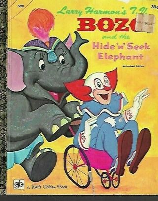 Ch - Little Golden Book Bozo Finds A Friend 485 Vintage Larry Harmon 