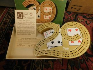 Vtg Plastic High Hand 29 shaped CRIBBAGE BOARD by Pacific Game Co 750 2