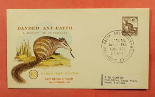 Dr Who 1960 Australia Fdc Banded Ant - Eater C227995