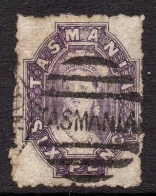 Tasmania 1875 6d.  Sg 137 Sound Good Collectable Stamp No Hidden Faults