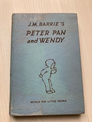 1959 J M Barrie’s Peter Pan And Wendy Book Dustcover,  Art By Mabel Lucie Atwell