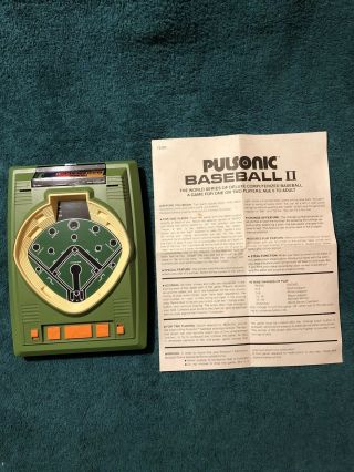 Mego Corp Pulsonic Baseball Ii 2 Hand Held Electronic Game 1979 W/instructions