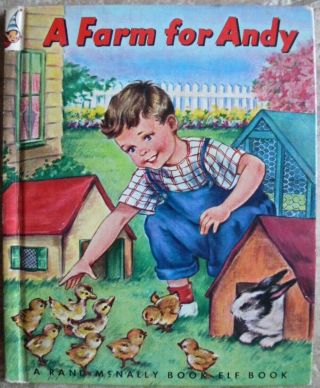Vintage Rand Mcnally Elf Book A Farm For Andy By Dorothy Reed 1951
