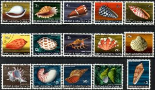 Papua Guinea 1968 - 69 Sea Shells Sg.  137/151