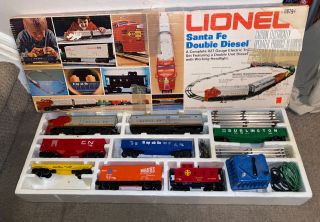 Lionel Train Santa Fe Double Diesel 1974 O Scale Set 6 - 1489 Tracks & Box