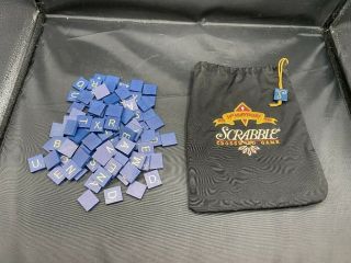 Scrabble 50th Anniversary Blue & Gold Replacement Tiles Letters In Bag Set