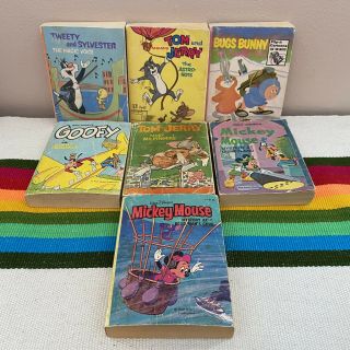 7 Vintage Big Little Books • Bugs Bunny Mickey Mouse Tom & Jerry Goofy Tweety 2