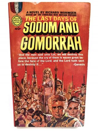 The Last Days Of Sodom And Gomorrah Richard Wormser Fawcett Gold Movie Tie - In