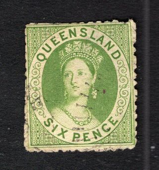Queensland 1863 Stamp Sg 26 Cv=20,  50$