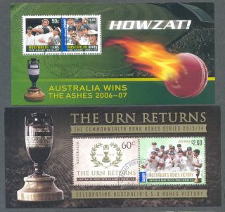 Australia - Cricket 2 Min Sheets - The Ashes - Fine Cto - 2006,  2013/4