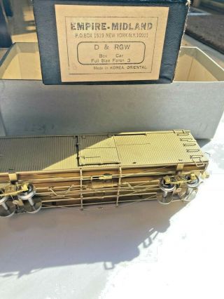 Empire - Midland On3 Brass D&rgw Box Car Full Size