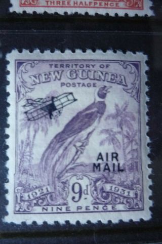 Guinea Dated Bird 1932 Overprint Airmail Very Fine Mlh 9d Violet