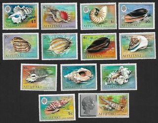 Aitutaki 1974 - 5 Pacific Sea Shells 13v Mnh Scott 82 - 94