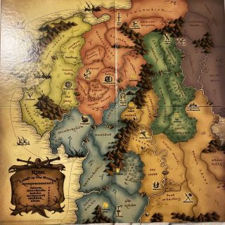 Lord Of The Rings Risk Middle Earth Conquest Game Board Replacement Part