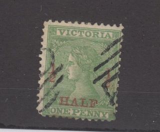 Victoria State Qv 1873/4/1/2d On 1d P12 Sg175a Fine Jk2354