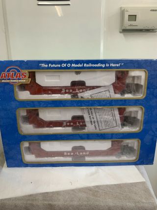Atlas Master Rolling Stock Gunderson Stack Car Sealand Set Of 3 O Scale
